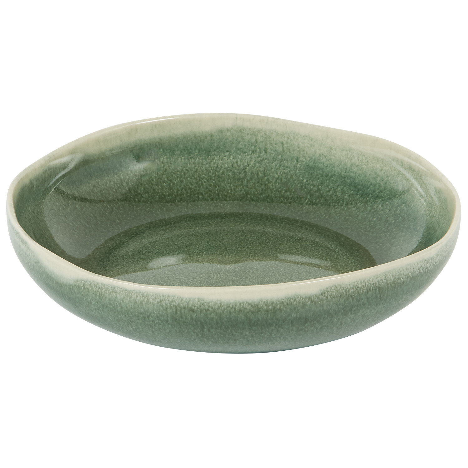 Juniper Reactive Glaze Green Pasta Bowl - Green Image 3