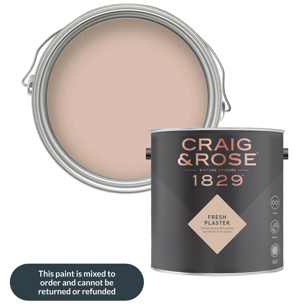 Craig & Rose Walls and Ceilings Fresh Plaster Chalky Emulsion Paint 5L Image 1