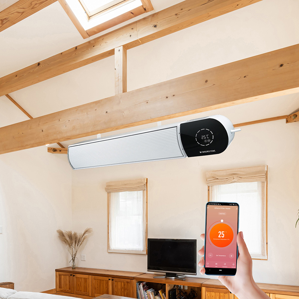 Mirrorstone Ionis White WiFi Remote Controllable Infrared Bar Heater 3000W Image 9