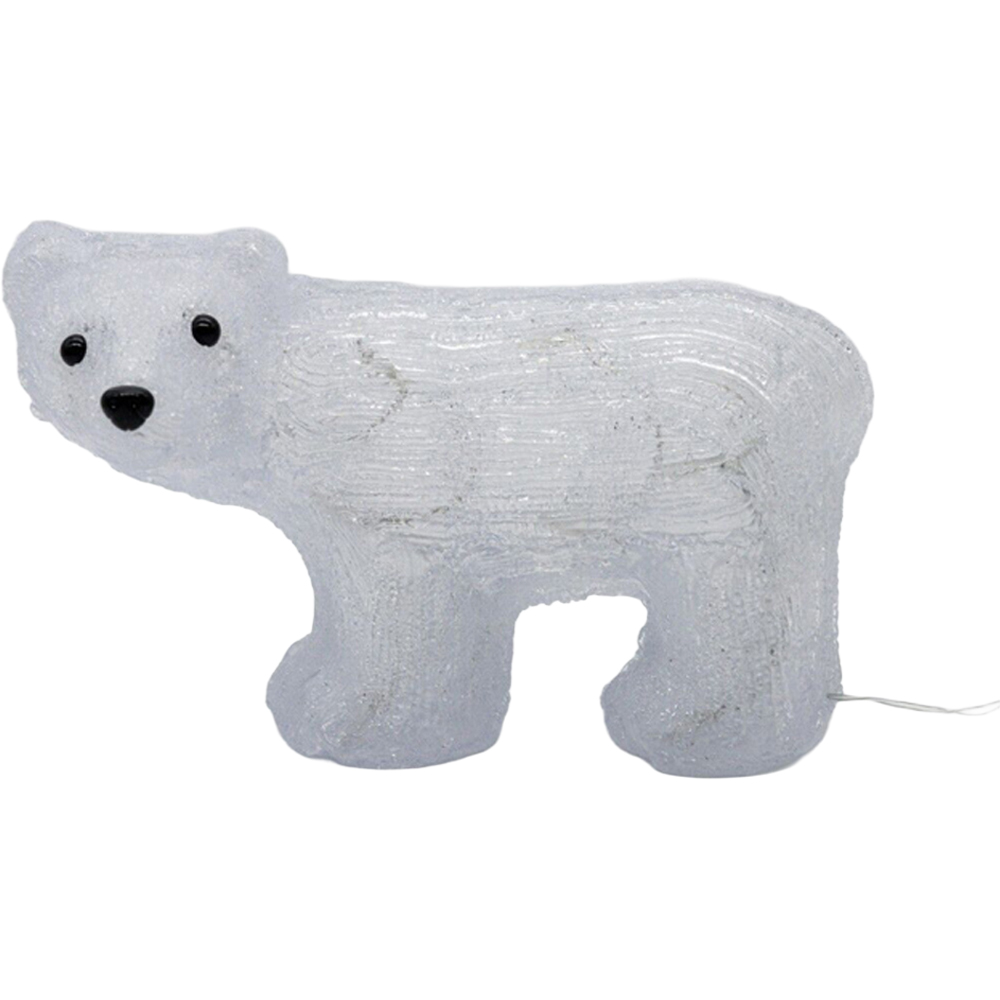 Marco Paul Warm White LED Ice Polar Bear Cub Decoration Ornament Image 1