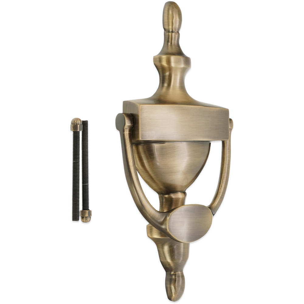 Spira Brass Antique Brass Victorian Large Door Knocker Image 4