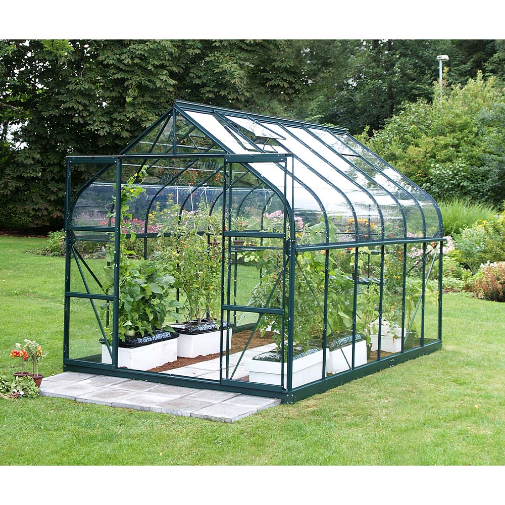 Vitavia Saturn 6700 Green Tough Glass 8 x 8ft Greenhouse Image 2