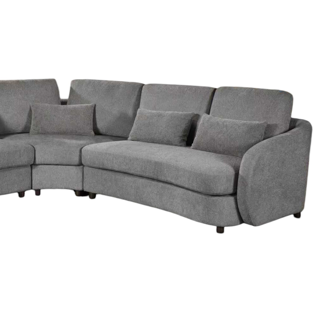 Mabel Corner Sofa Grey Left-hand Image 6