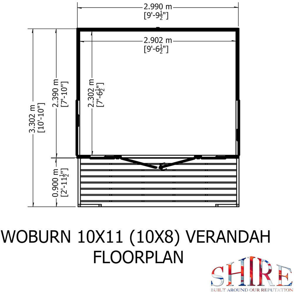 Shire Woburn 10 x 11ft Shiplap Garden Shed Image 7