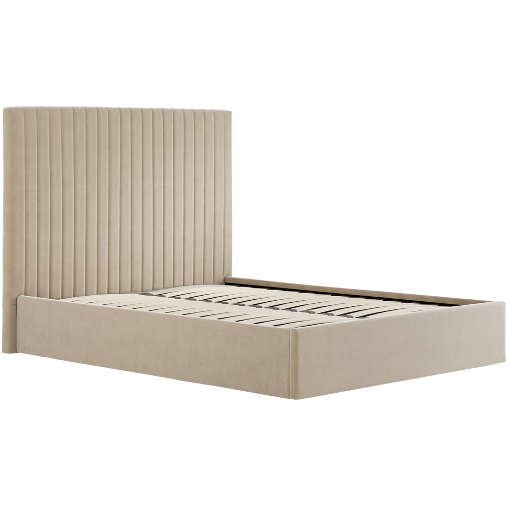 LPD Home Berlin Beige Double Tall Ottoman Bed Image 2