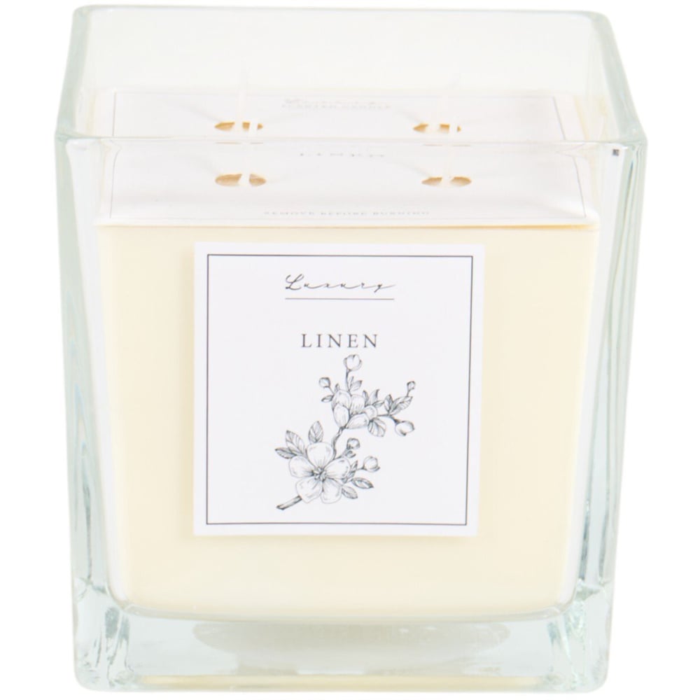 XL Square Candle Soft Linen Image 2