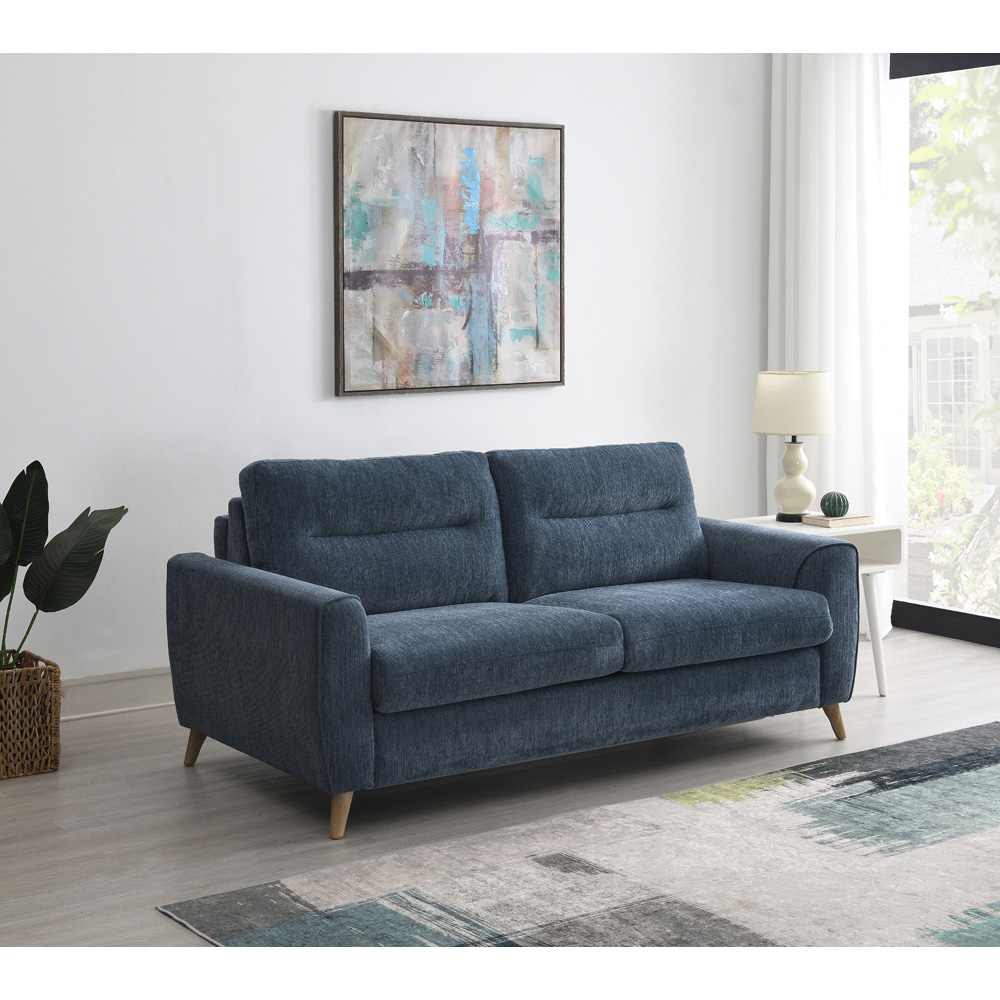 Tribeca 2 Seater Blue Sofa Bed Image 3
