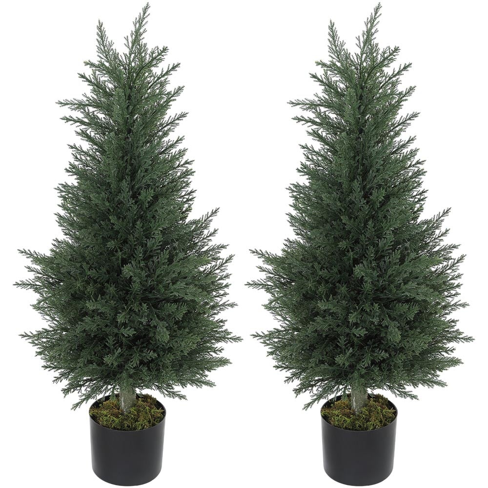 Portland Artificial Cypress Plant in Pot 90cm 2 Pack Image 1