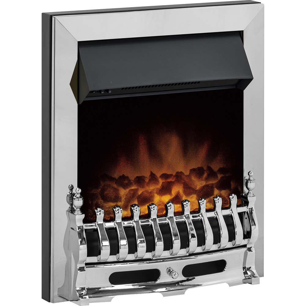 Adam Blenheim Chrome Electric Inset Fire Image 1