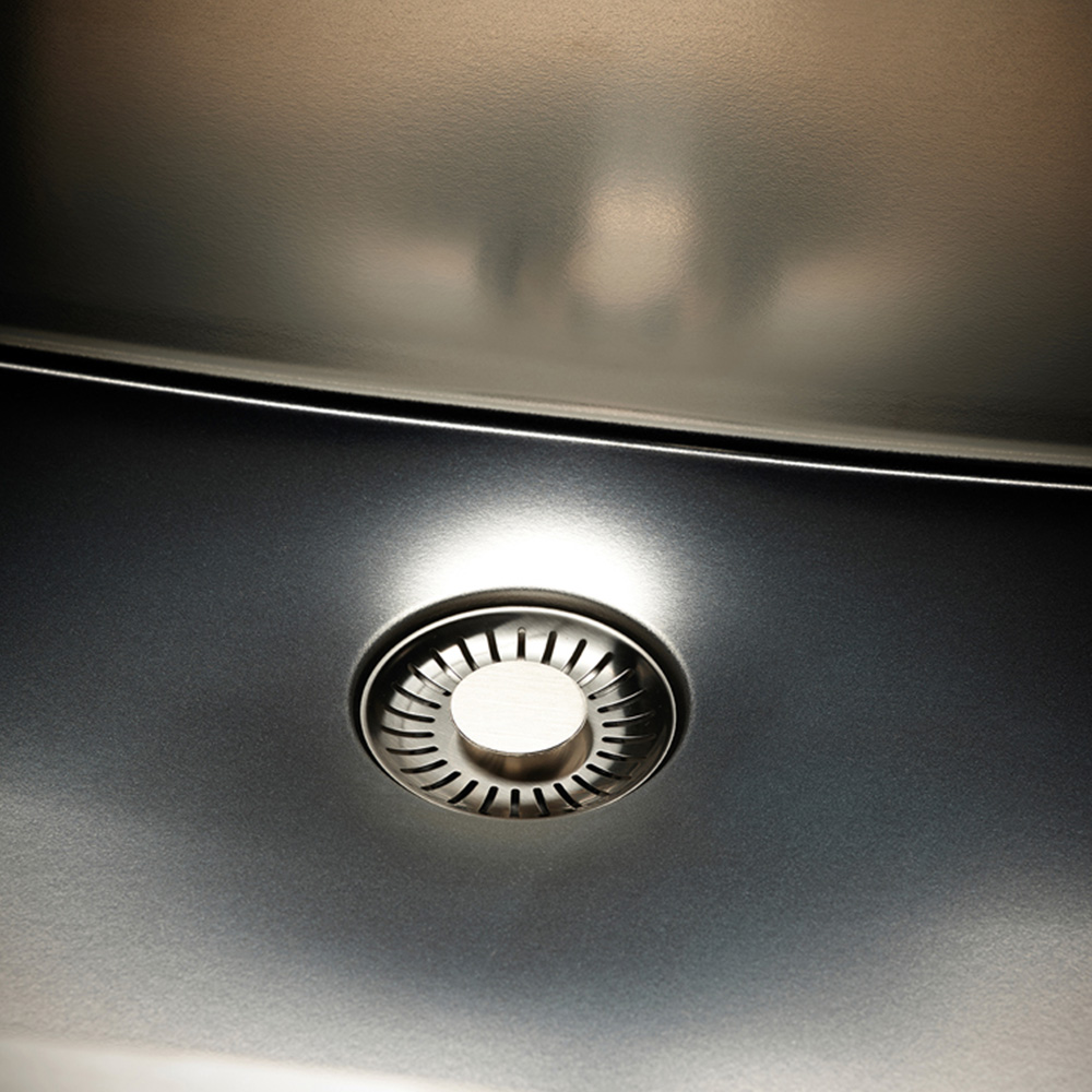 Reginox New York Silver Single Square Bowl Sink 500 x 400mm Image 4