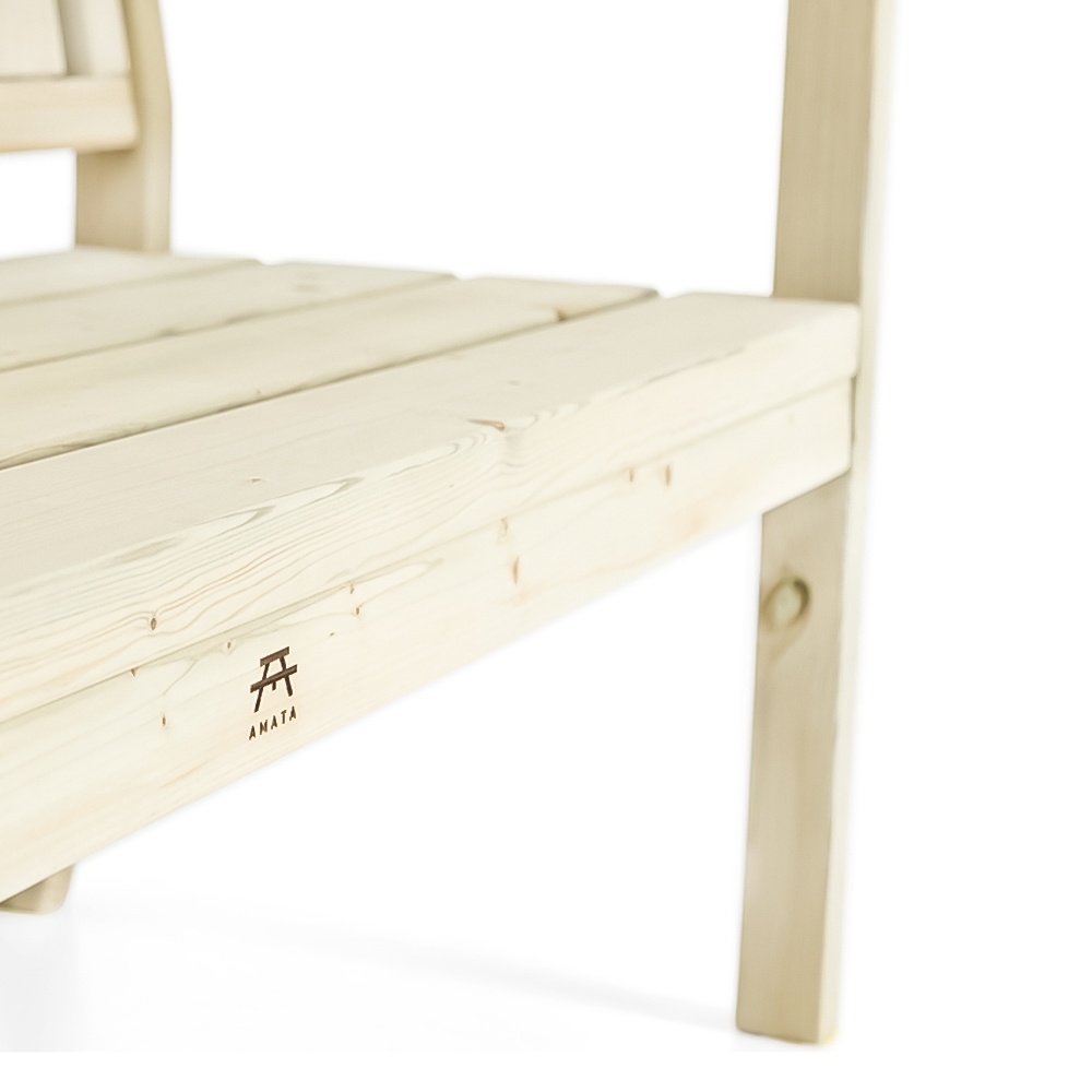 AMATA Ungurs 3 Seater Green Straight Bench Image 4