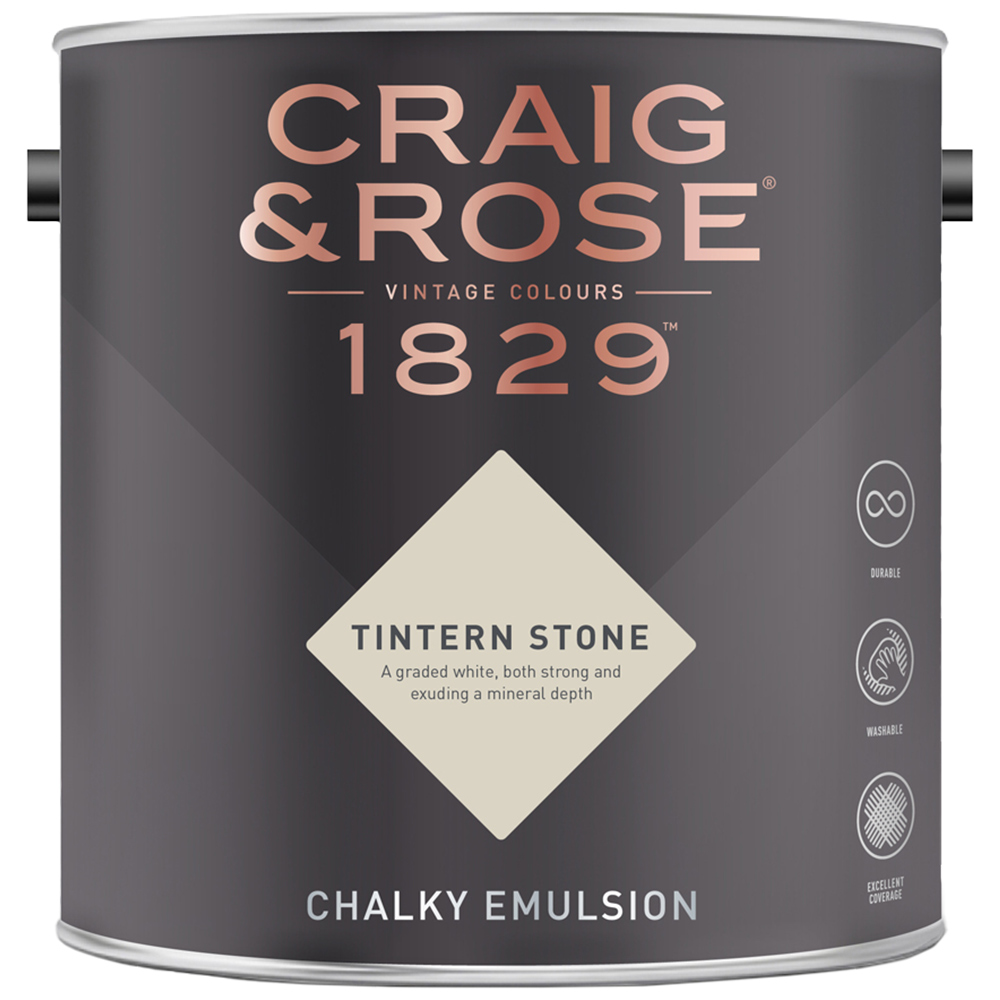 Craig & Rose Walls and Ceilings Tintern Stone Chalky Matt Emulsion Paint 2.5L Image 2