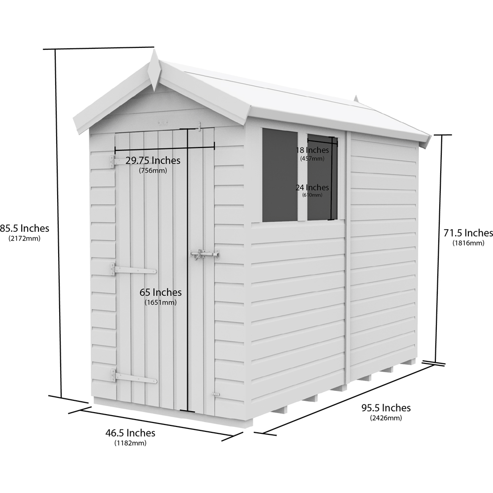 DIY Sheds 4 x 8ft Tongue and Groove Timber Apex Garden Shed Image 9