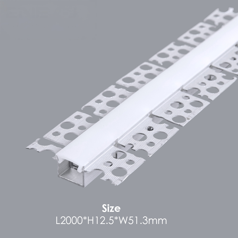 ENER-J Recessed Trimless Aluminium LED Profile with Flange 51.3 x 12.5mm 4 Pack Image 5