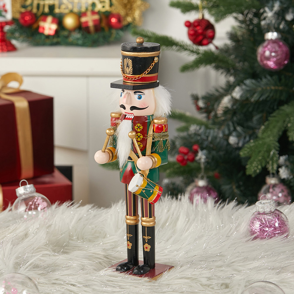 Living and Home Wooden Nutcracker Soldier Christmas Ornament Image 5