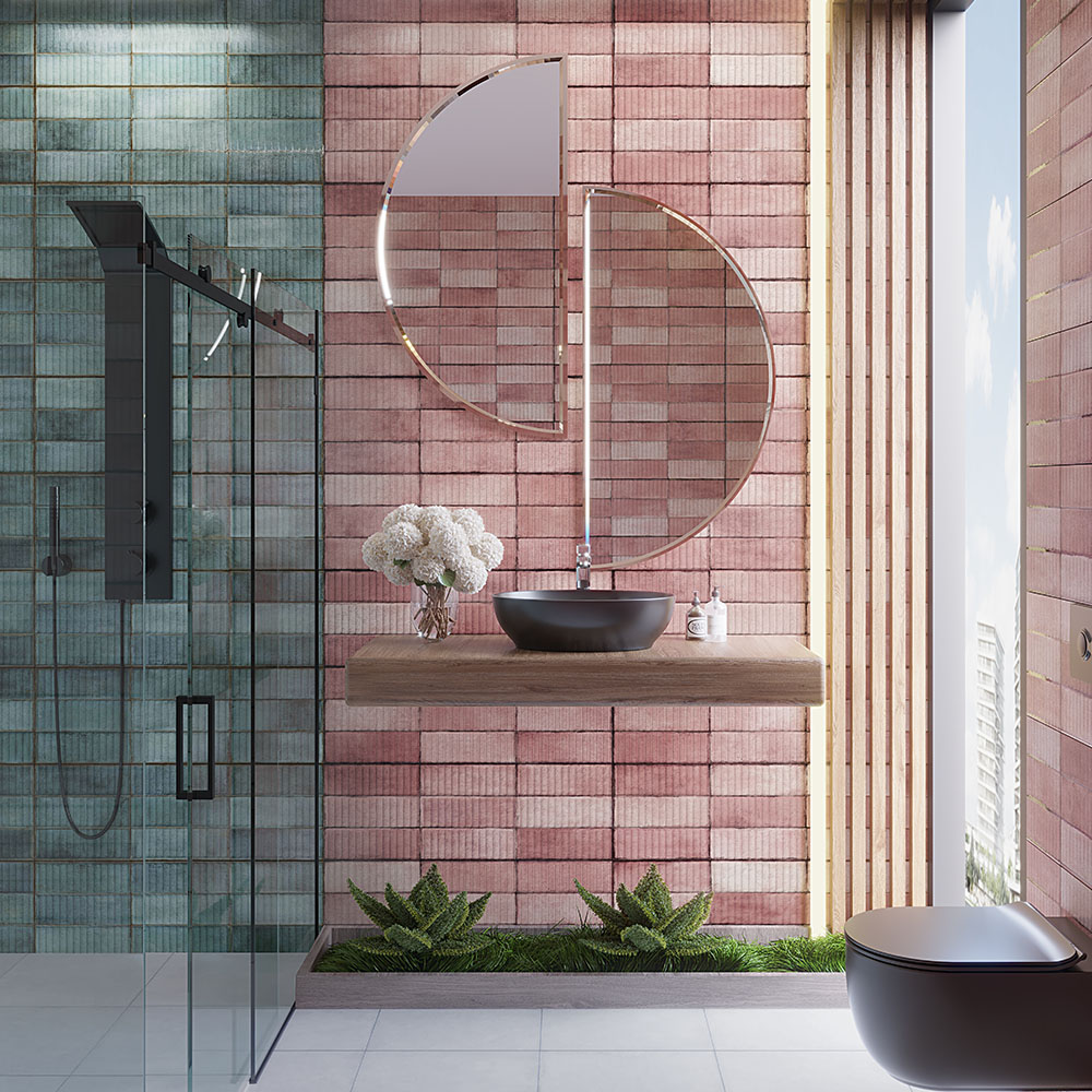 Bien Juno Emerald Gloss Ceramic Wall Tile 300 x 900mm 6 Pack Image 9