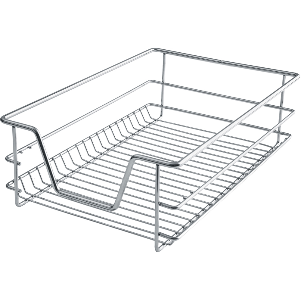 tectake Chrome Telescopic Drawer with Runners 14 x 37 x 44cm 2 Pack Image 4