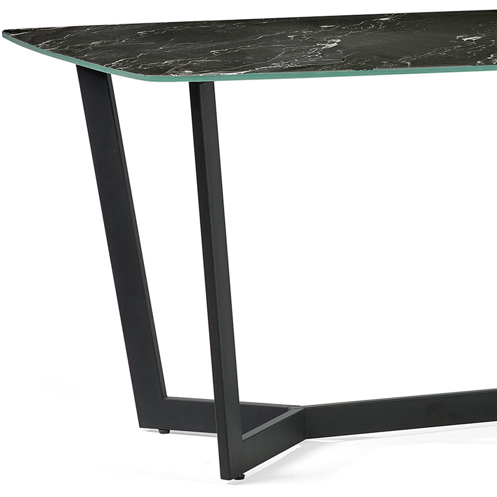 Julian Bowen Olympus 6 Seater Dining Table Black Marble Image 4