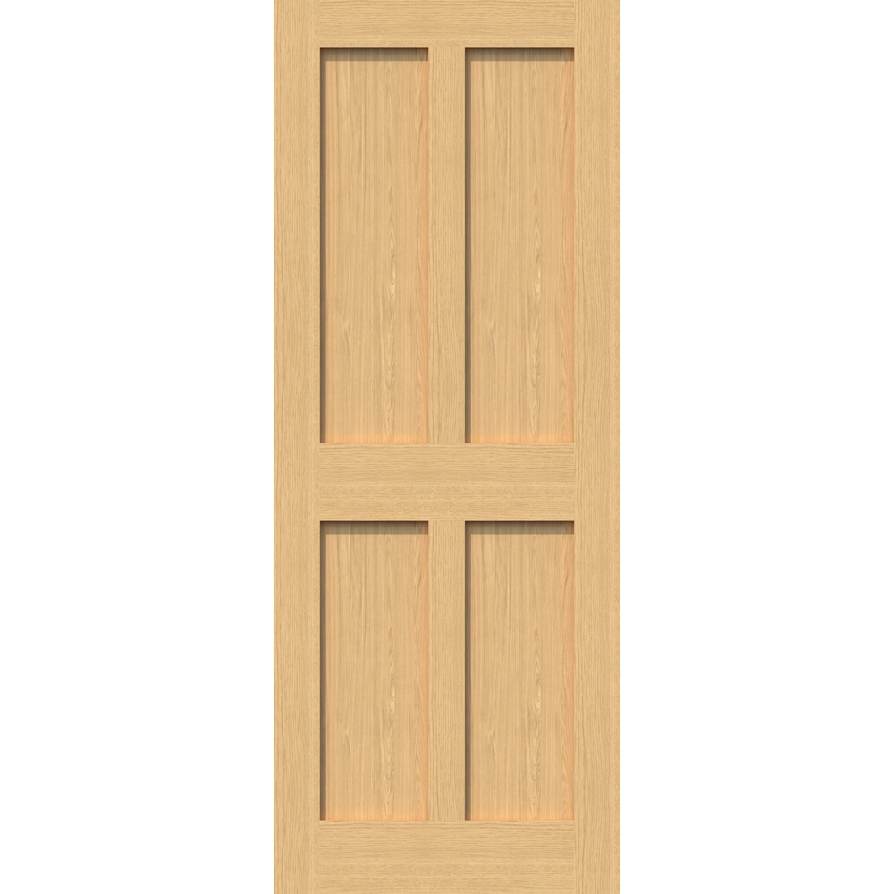 Green & Taylor Shaker Victorian Oak 4 Panel FD30 Fire Door 1981 x 838mm Image