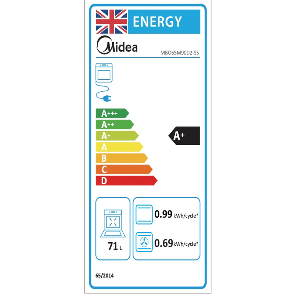 Midea Xpress Fry MBO65M90D2-SS Stainless Steel Multi-Function 70L Electric Fan Oven Image 9