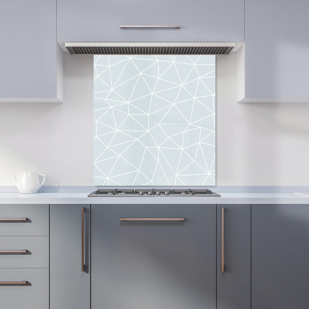 Warren Reed Designer Geometric Triangle Pattern Glass Kitchen Splashback 75 x 70cm Image 1