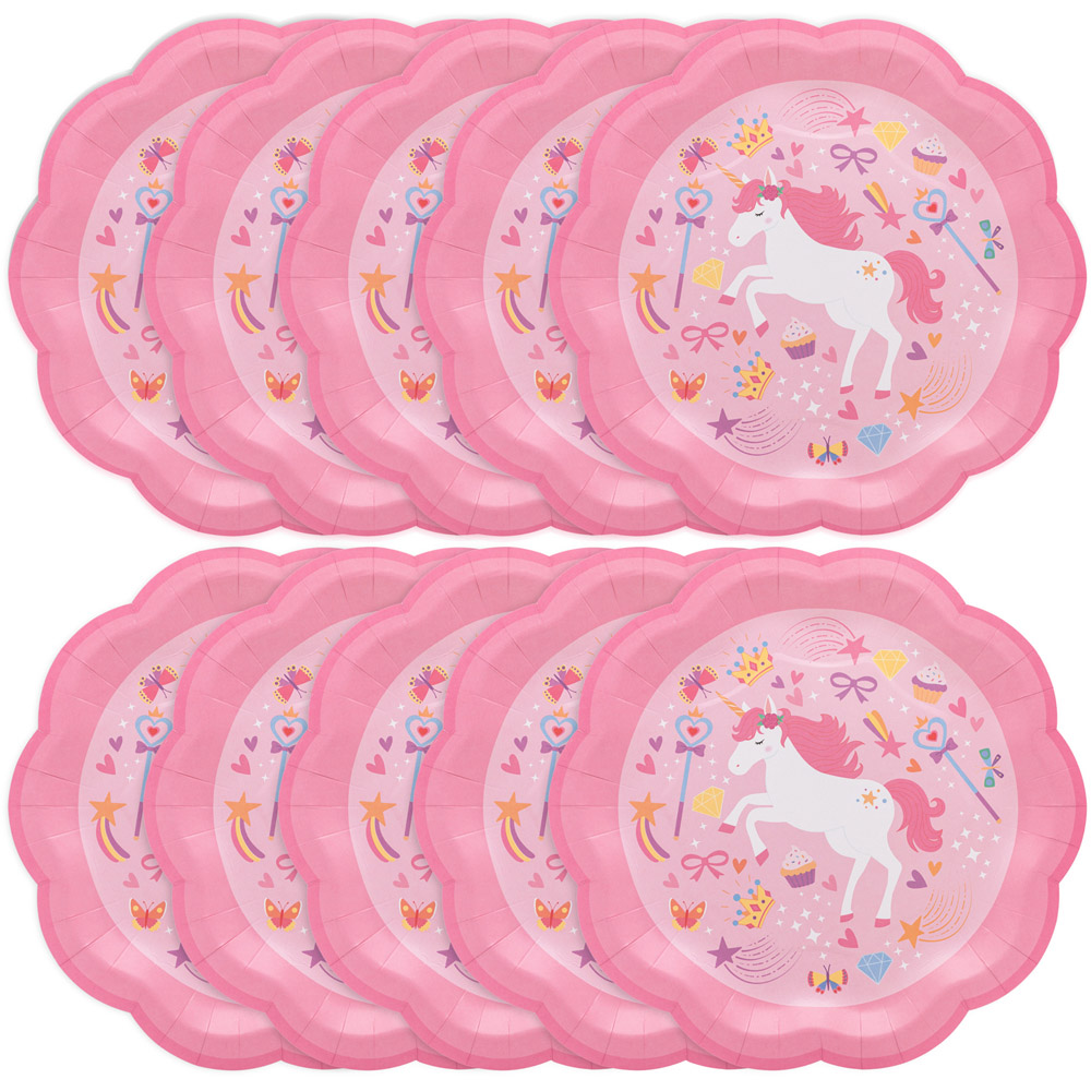 Pack of 10 Unicorn Paper Plates Image 8