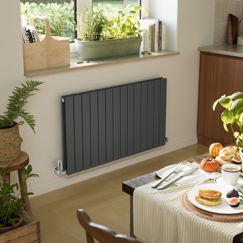 Terma Forte 3696 BTU Metallic Grey Double Panel Radiator 600 x 1032mm Image 2