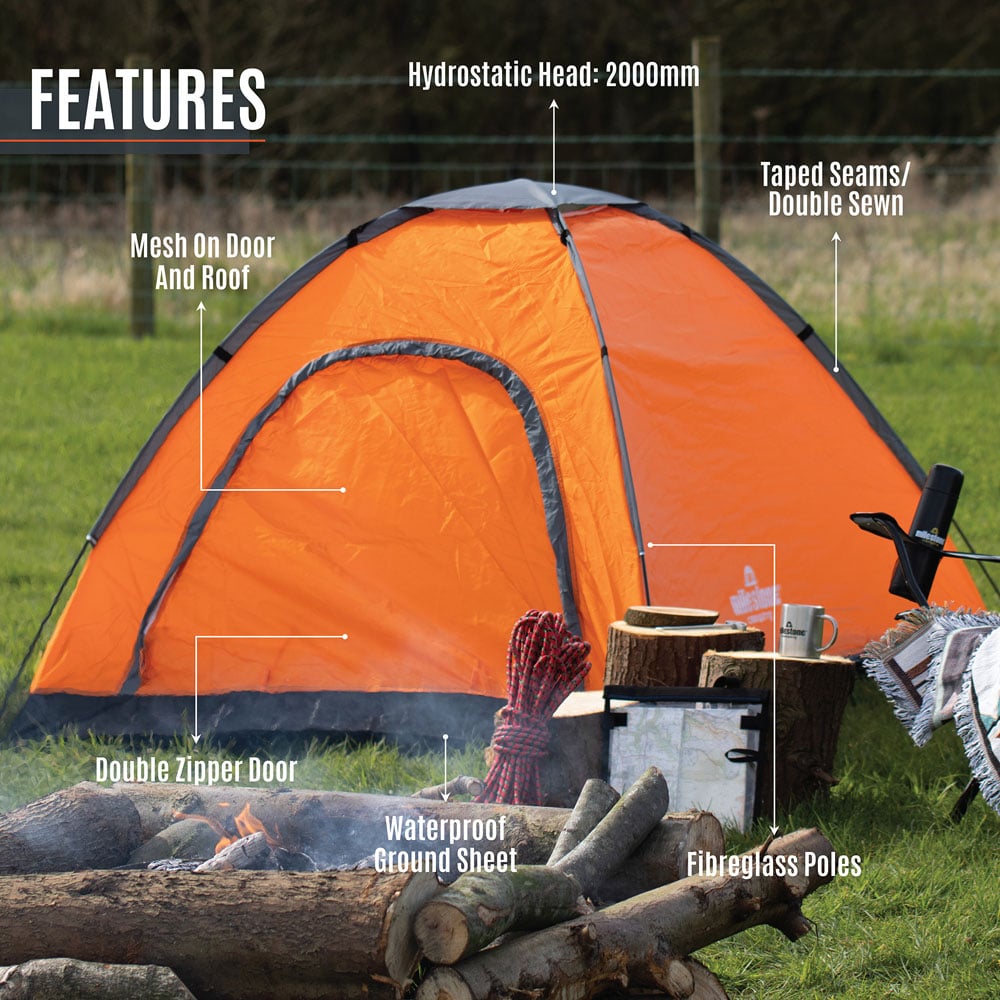 Milestone Camping 2 Person Dome Tent Image 4