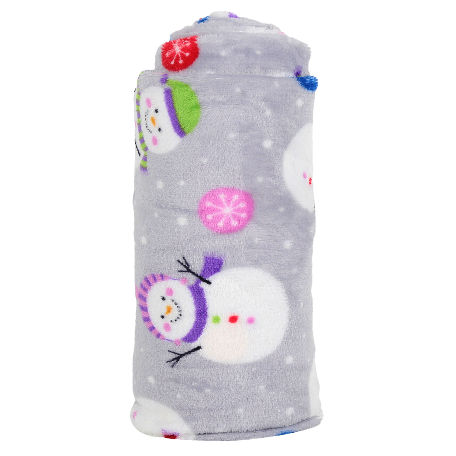 Cute Snowman Throw - Grey Image 3