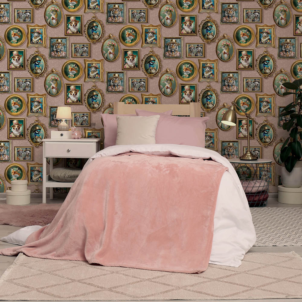 Holden Decor Regal Beasts Pink Wallpaper Image 3