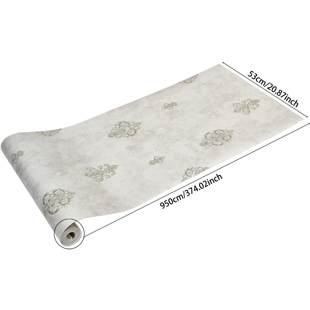 Living and Home Textured 3D Embossed Light Grey Non-Pasted Wallpaper Image 8