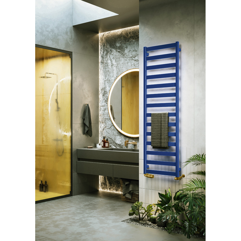 Terma Vivo Denim Blue Heated Towel Rail 2019 BTU 1630 x 500mm Image 6
