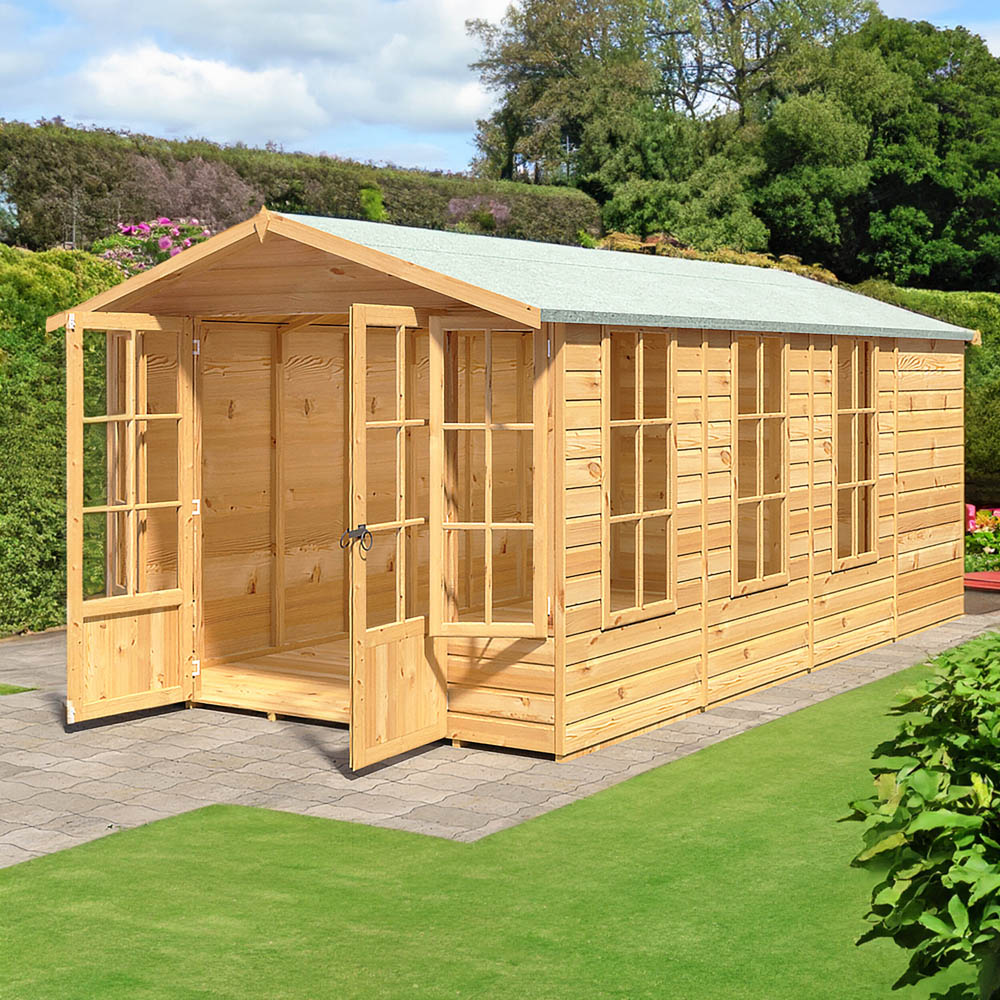 Shire Delmora 8 x 16ft Double Door Traditional Summerhouse Image 2