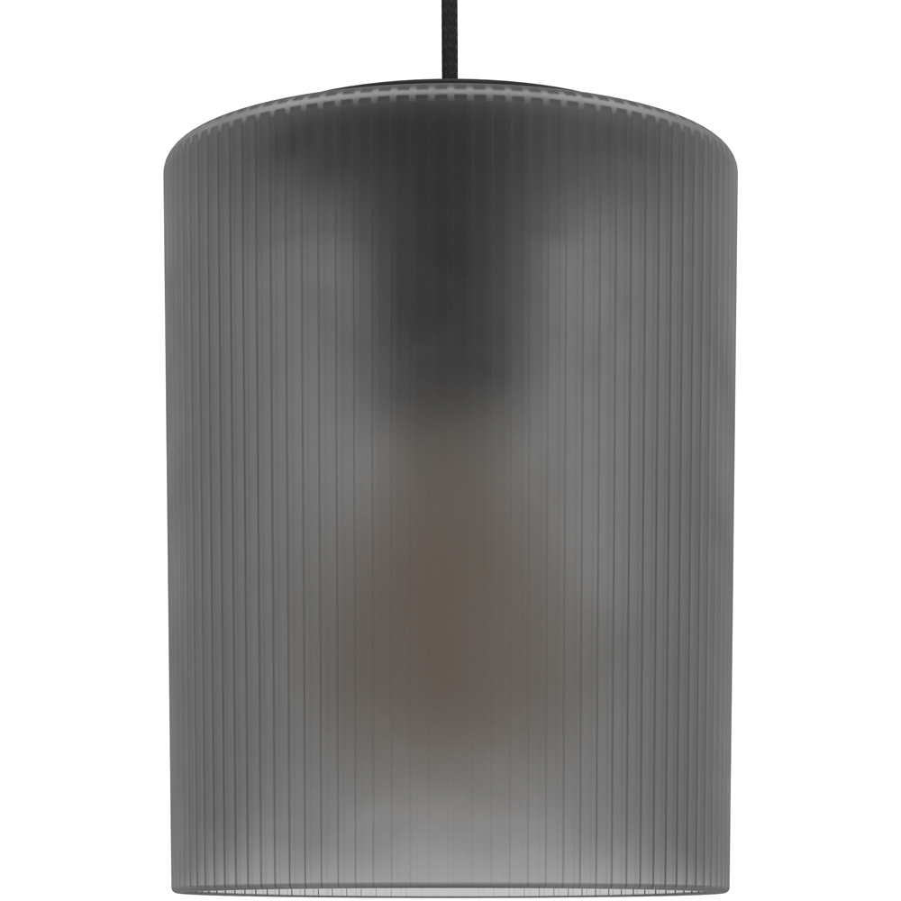 EGLO Colomera Black Steel and Grey Glass Pendant Light Image 3