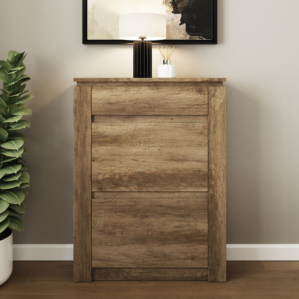GFW Canyon Oak Grey Shoe Cabinet Image 8