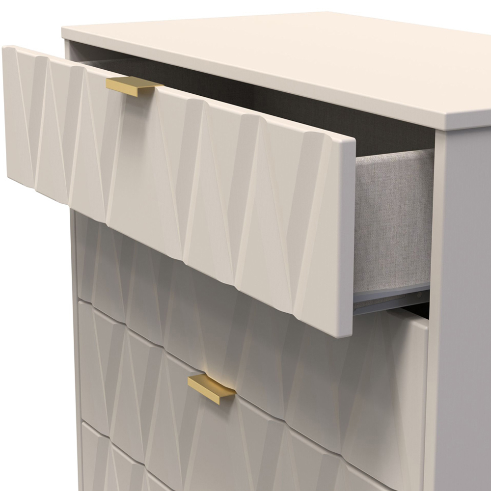 Crowndale Diamond 5 Drawer Matt Kashmir Chest of Drawers Image 5