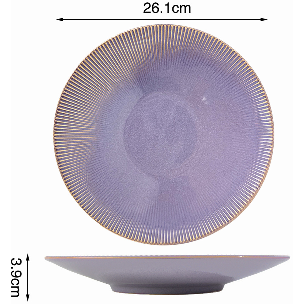 Waterside Reactive Glaze Purple 16 Piece Dinner Set Image 4