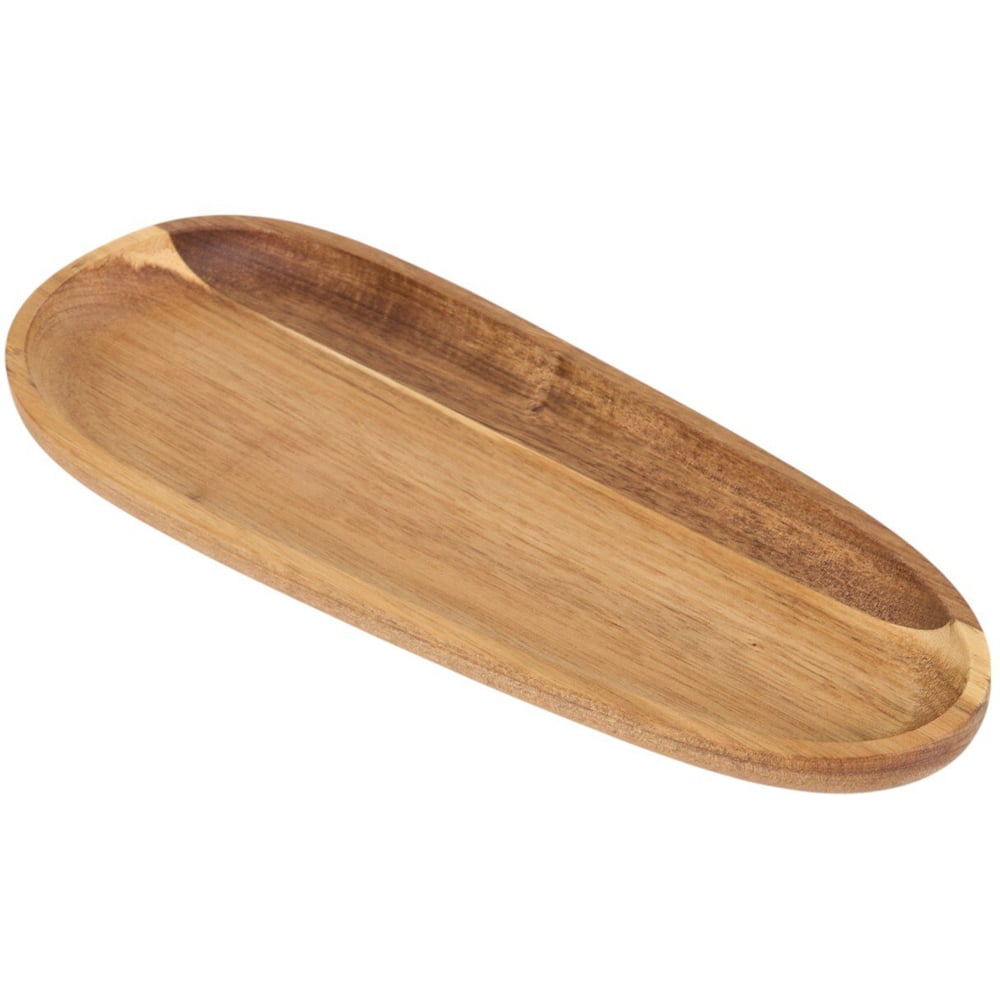 Acacia Wood Serving Platter Natural Long Image 2