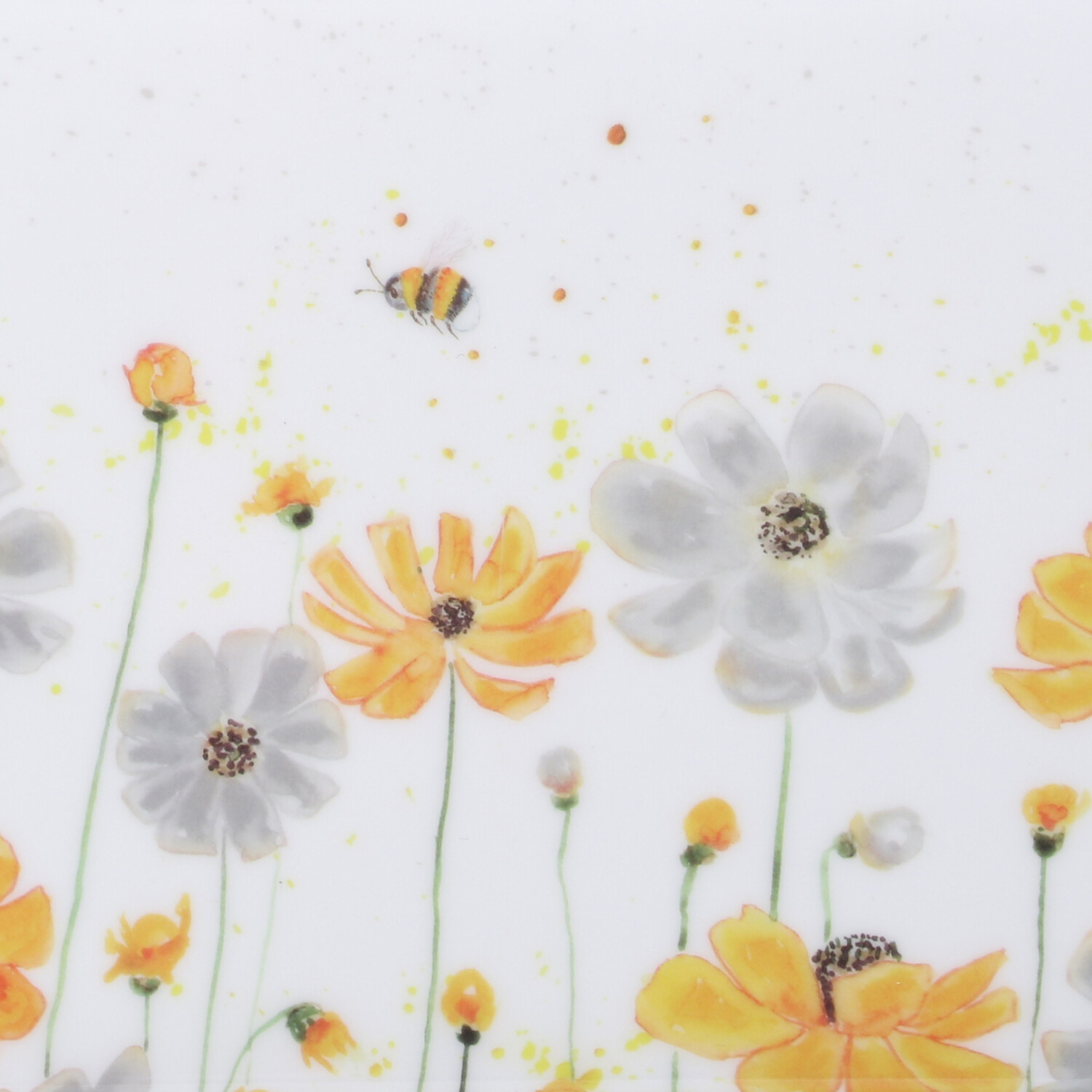 Flower Bee Tray - White / Mini Trinket Tray Image 2