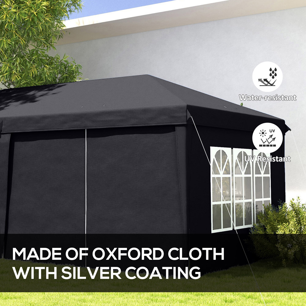 Outsunny 3 x 6m Grey Pop Up Gazebo with Sides and Windows Image 4