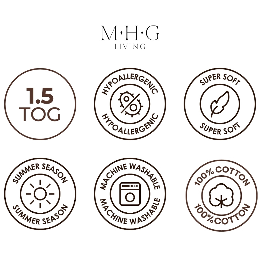 MHG Living Double Lightweight Soft Summer Duvet 1.5 Tog Image 9
