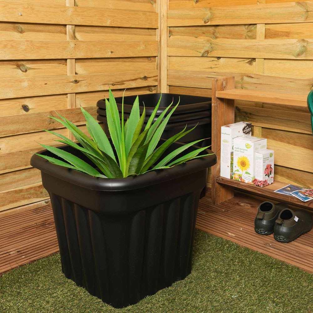 Wham Vista Slate Square Planter 49cm 4 Pack Image 2