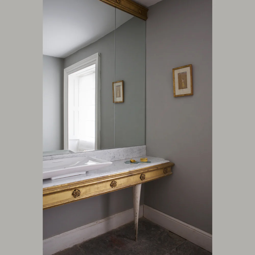 Farrow & Ball Modern Eggshell Lamp Room Gray Satin Paint 2.5L Image 4