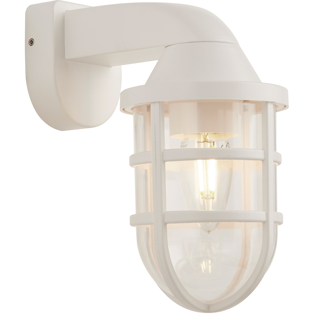 Lighting Collection IP44 Mariner White Outdoor Wall Light Image 3