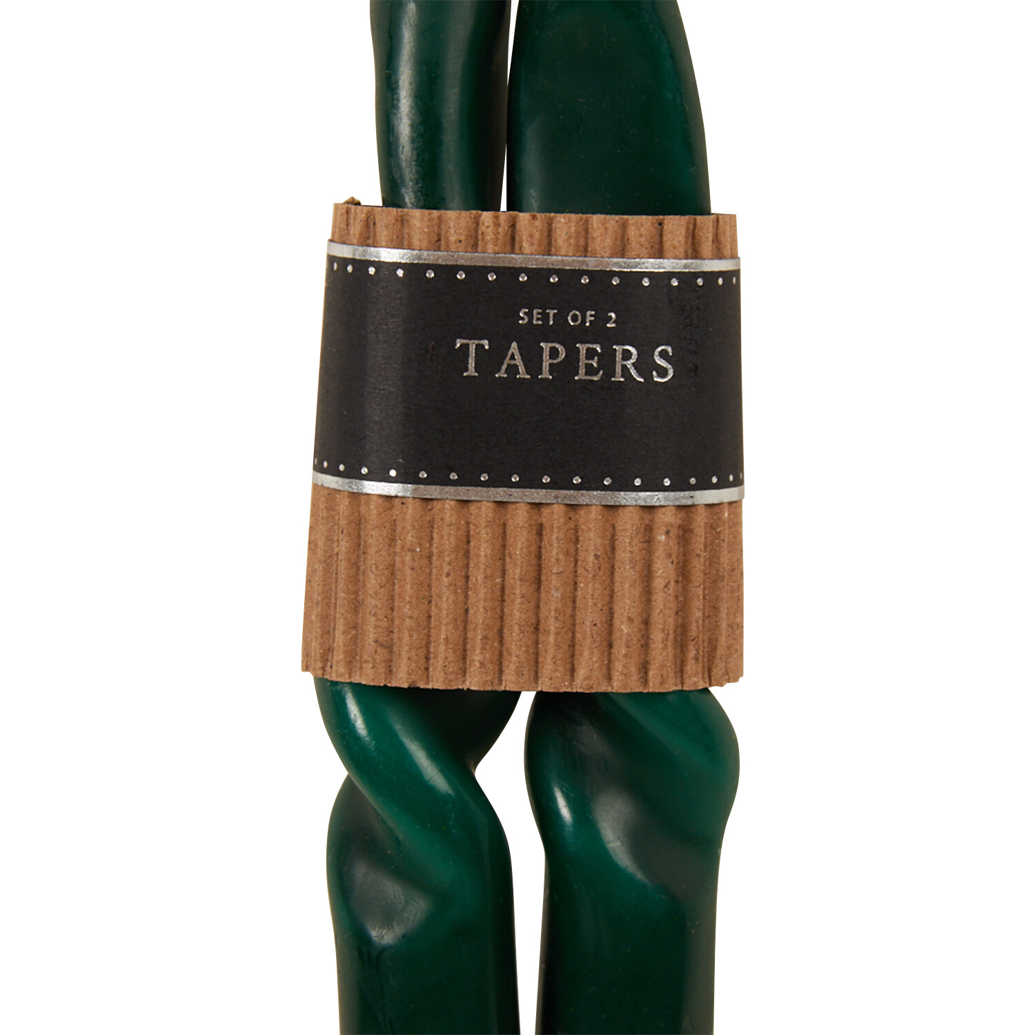 Set of 2 Jewel Twist Taper Candles - Green, Orange, or Red Image 13