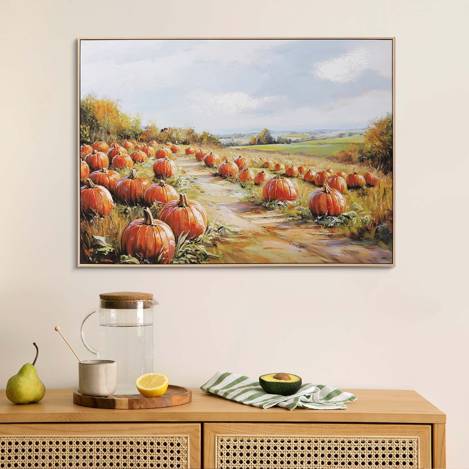 Pumpkin Patch Framed Wall Art Multicolour Image 3