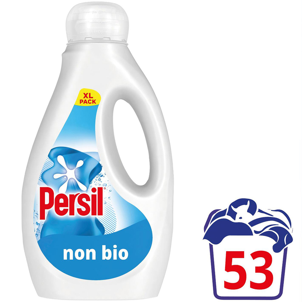 Persil Non Bio Liquid Detergent 53 Washes 1.54L 2 Pack Image 3