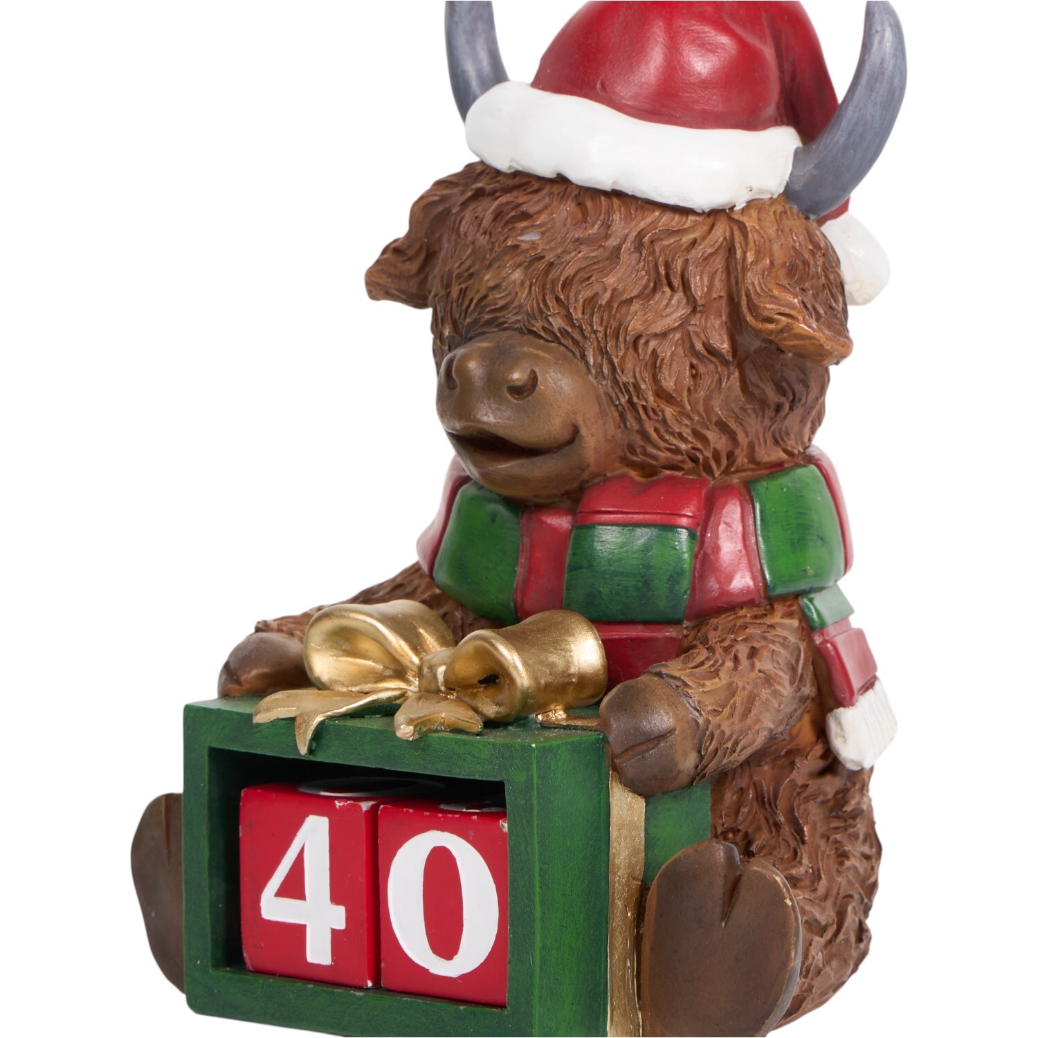 Christmas Highland Cow Advent Calendar Brown Image 4