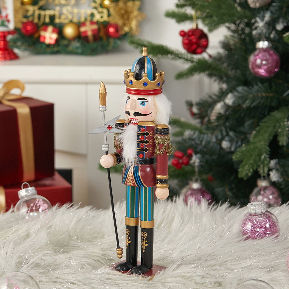 Living and Home Wooden Nutcracker Soldier Christmas Ornament Image 6