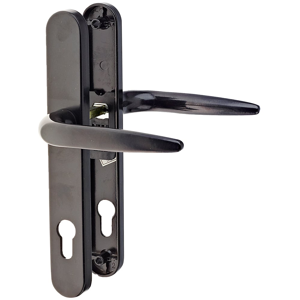 Crystal uPVC Double Glazed Grey White Door Half Glass Half panel Right hand Obscure Glass 840x2090mm Image 6